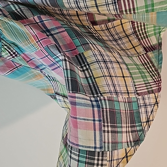 Bamboo Traders' true patchwork skirt. Size 12P.  2 pockets. One button m… - Picture 3 of 11